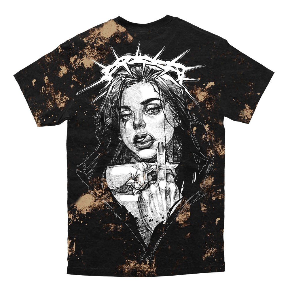Middle Finger Up - T-Shirt (Rusty Bleached)