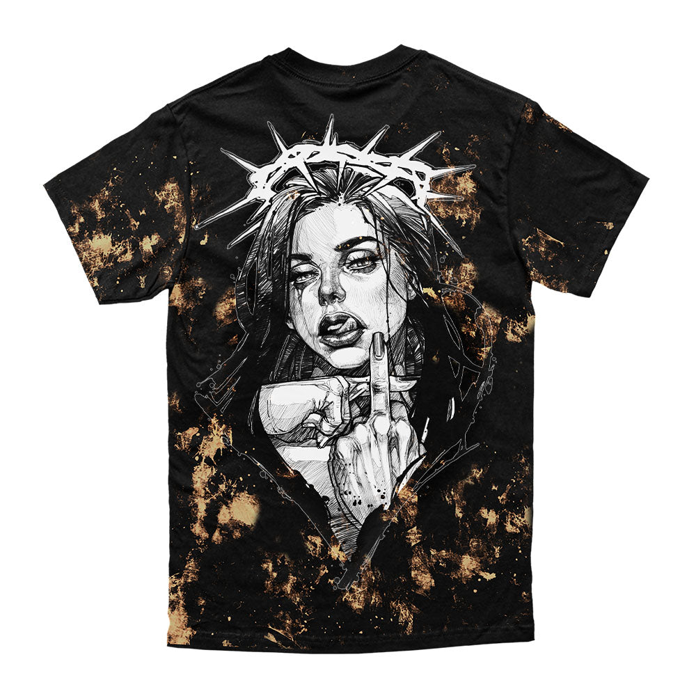 Middle Finger Up - T-Shirt (Rusty Bleached)