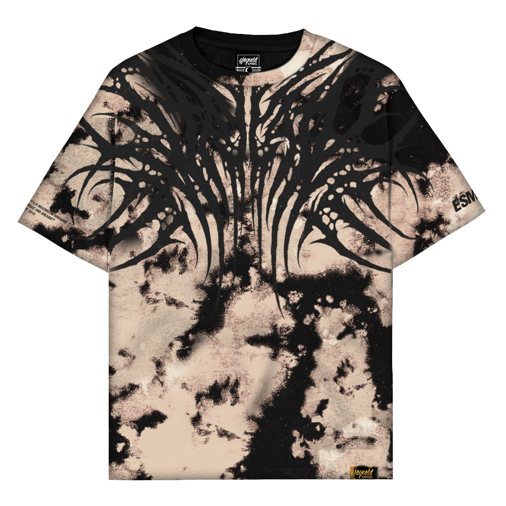 Necroblade (black) - Heavy Oversized T-Shirt Bleached 250GSM