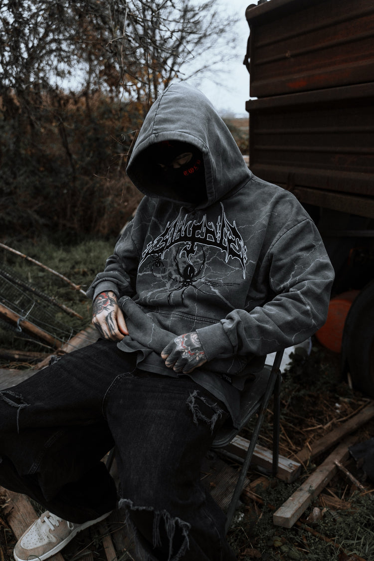 Blackout - Heavy Oversized Hoodie (Acid Washed) 400GSM Image 1