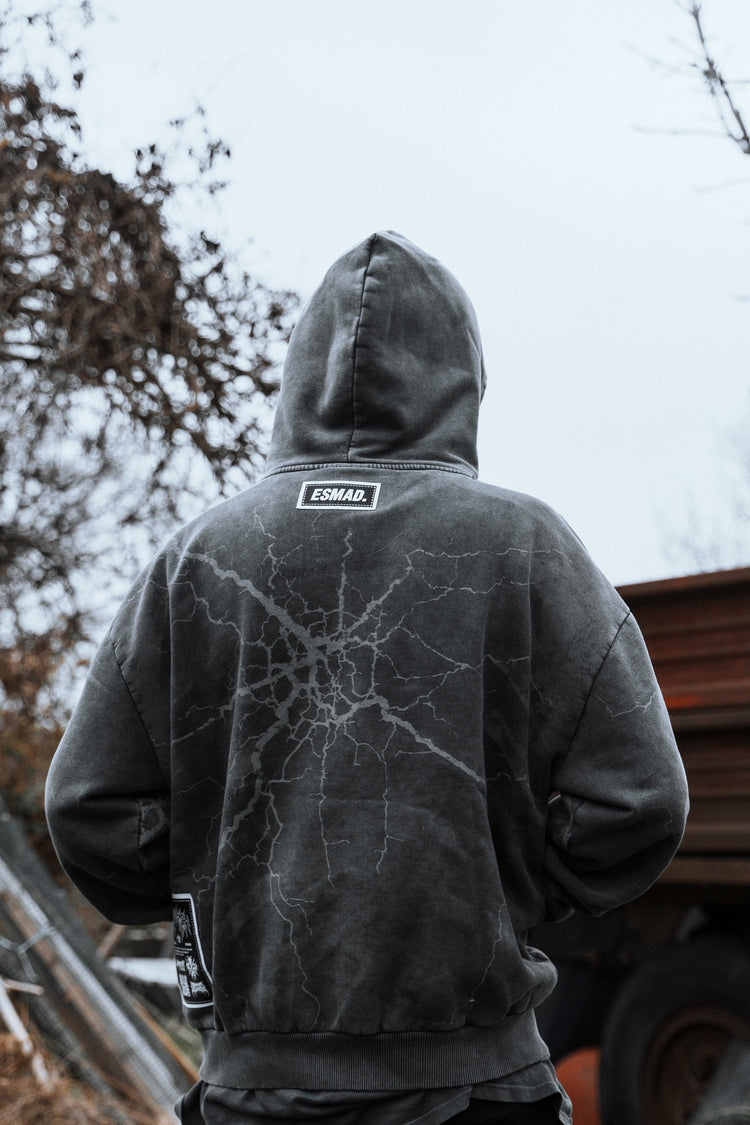 Blackout - Heavy Oversized Hoodie (Acid Washed) 400GSM Image 3