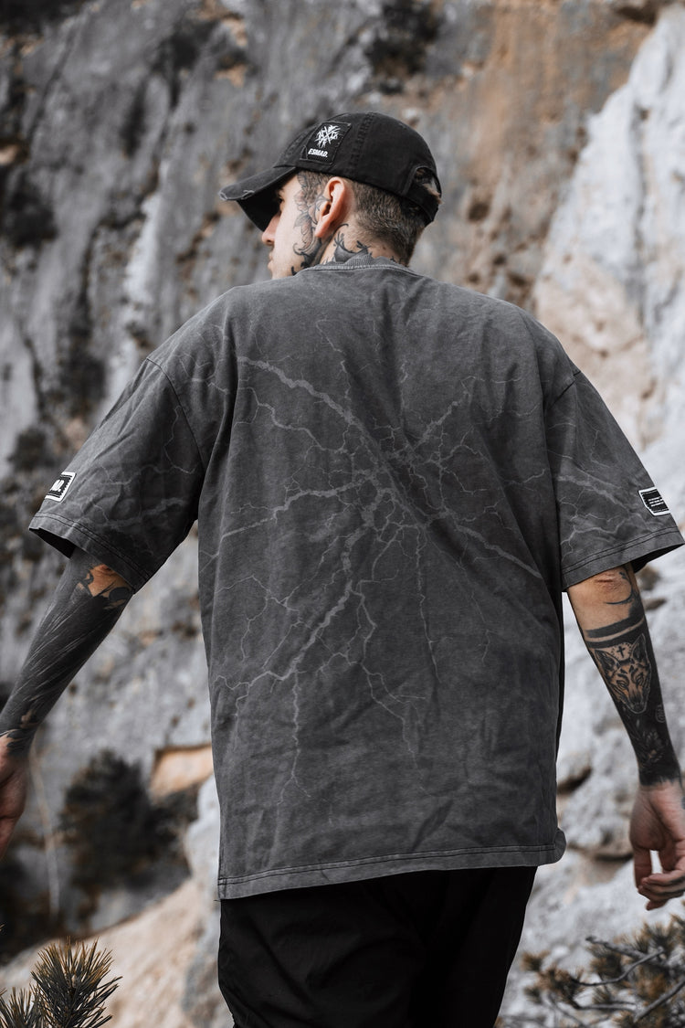 Blackout  - Heavy Oversized T-Shirt (Acid Washed) 250GSM Image 3