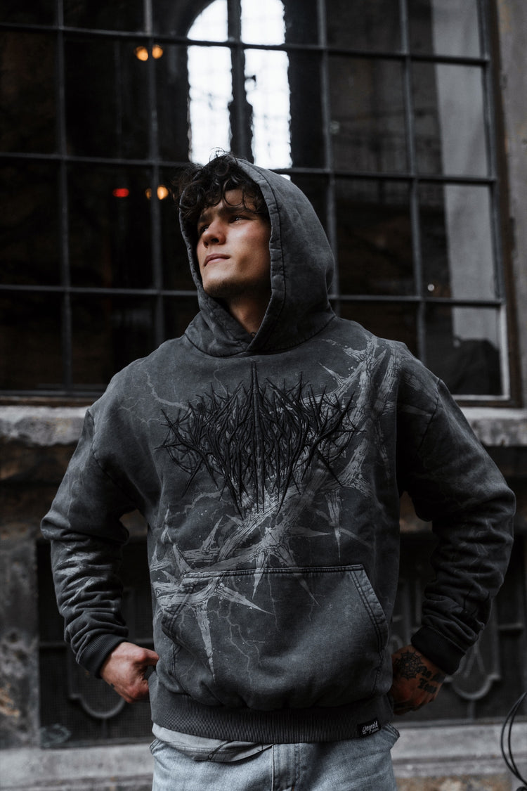 Blackthorn - Heavy Oversized Hoodie (Acid Washed) 400GSM Image 1