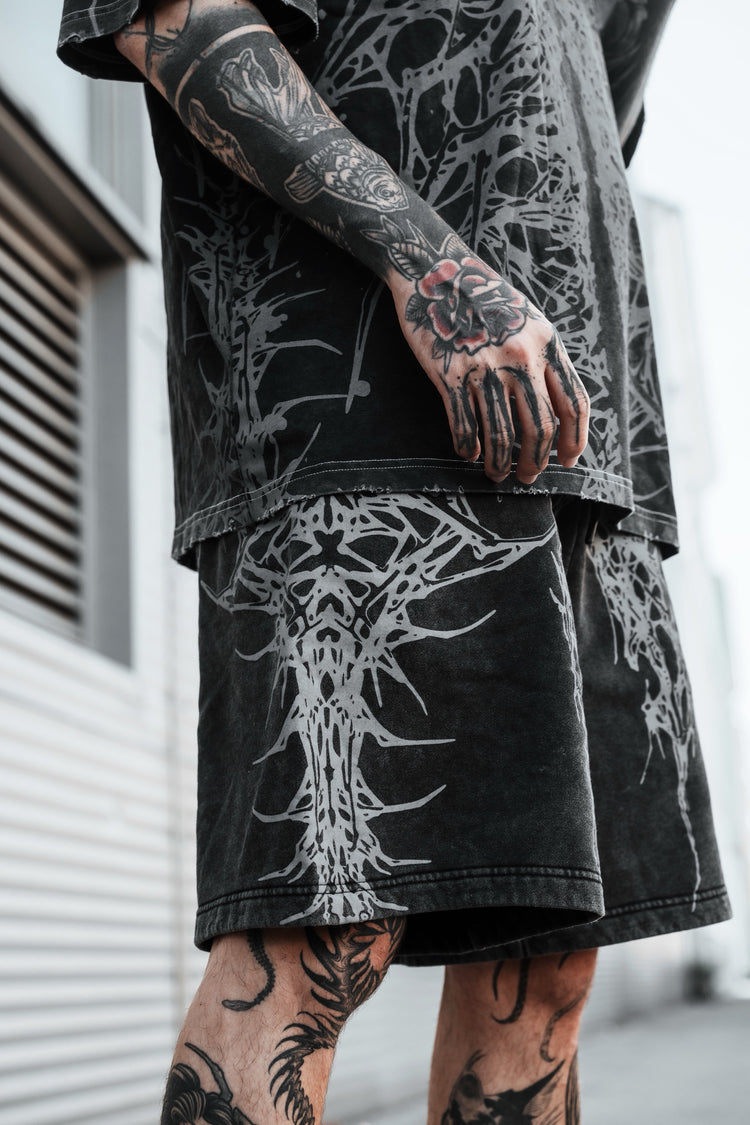 Emperor Of Radiance 3.0 - Dark Edition - Prime Shorts Acid Washed 330GSM