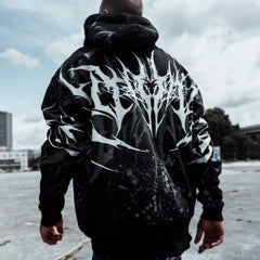 Eternal Conquest - Heavy Oversized Hoodie (White) 400GSM Lifestyle Image