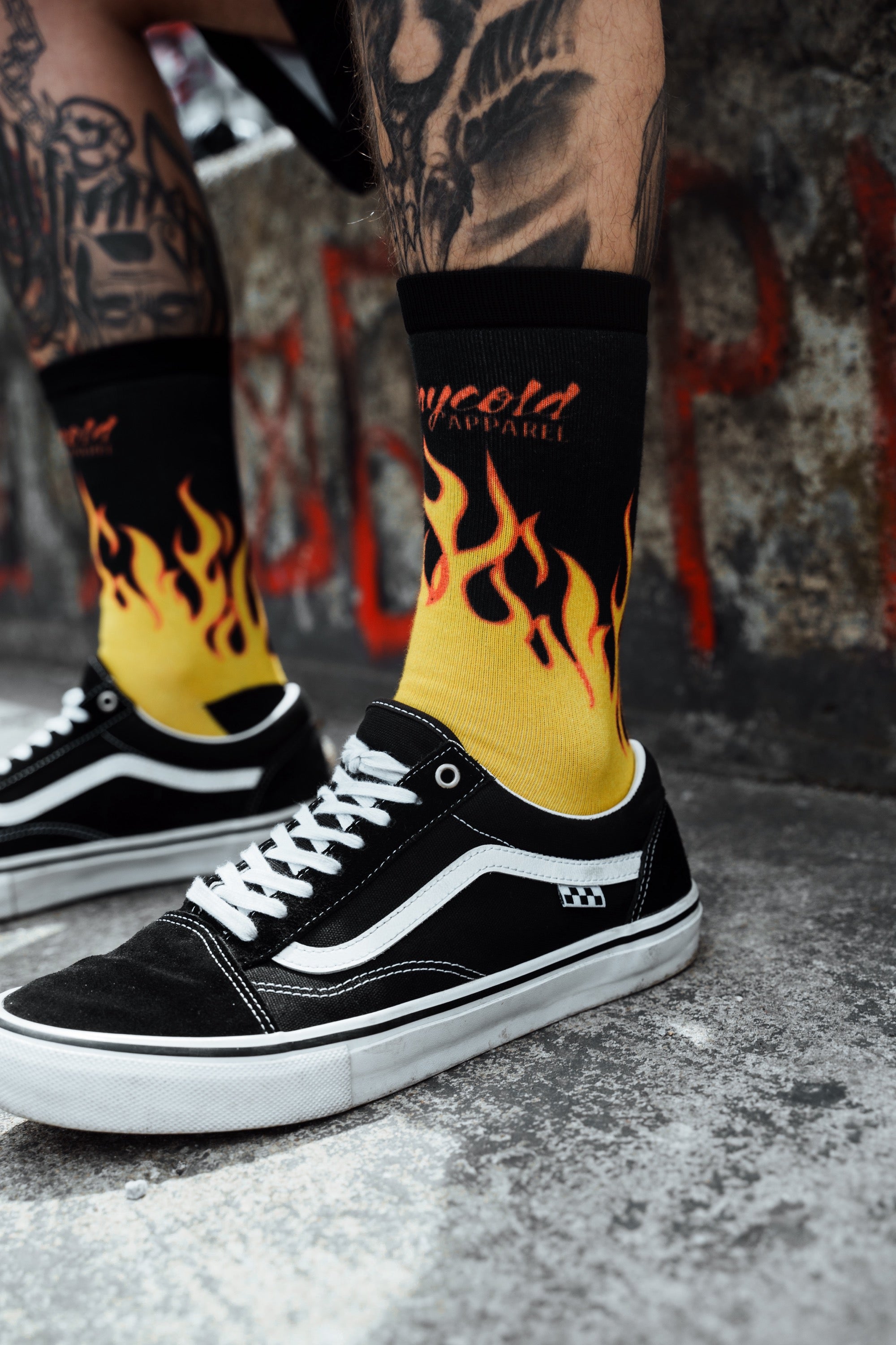 Flame socks with vans hotsell