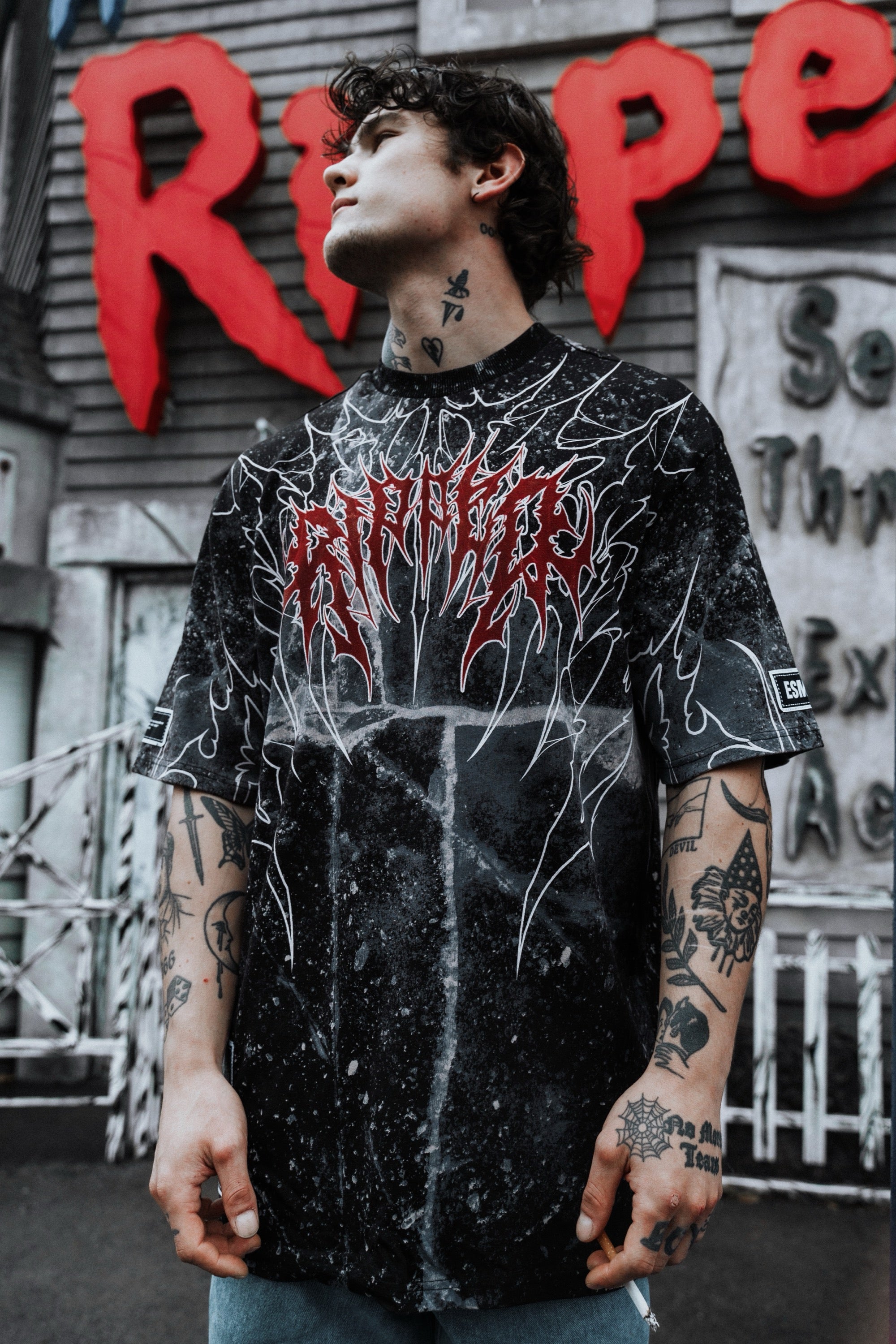 Frostburn - Heavy Oversized T-Shirt (All Over Print) 250GSM