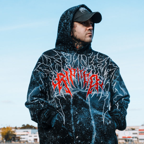 Frostburn - Heavy Oversized Hoodie (All Over Print) 400GSM Lifestyle Image