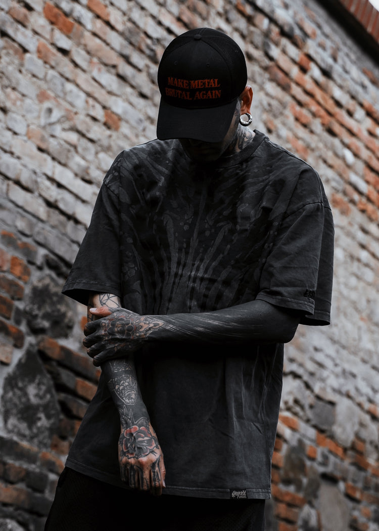 Necroblade (black) - Heavy Oversized T-Shirt Acid Washed 250GSM Image 1