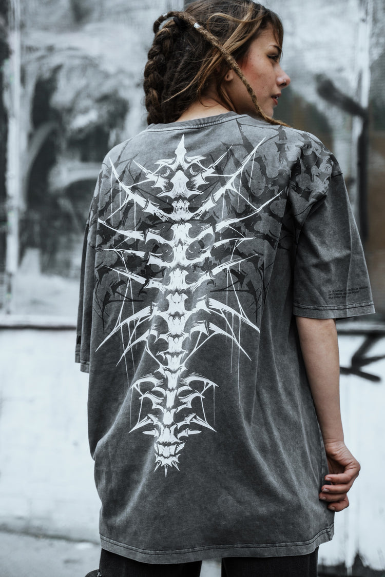 Nocturnal Lifelines - Heavy Oversized T-Shirt (Acid Washed) 250GSM Image 3