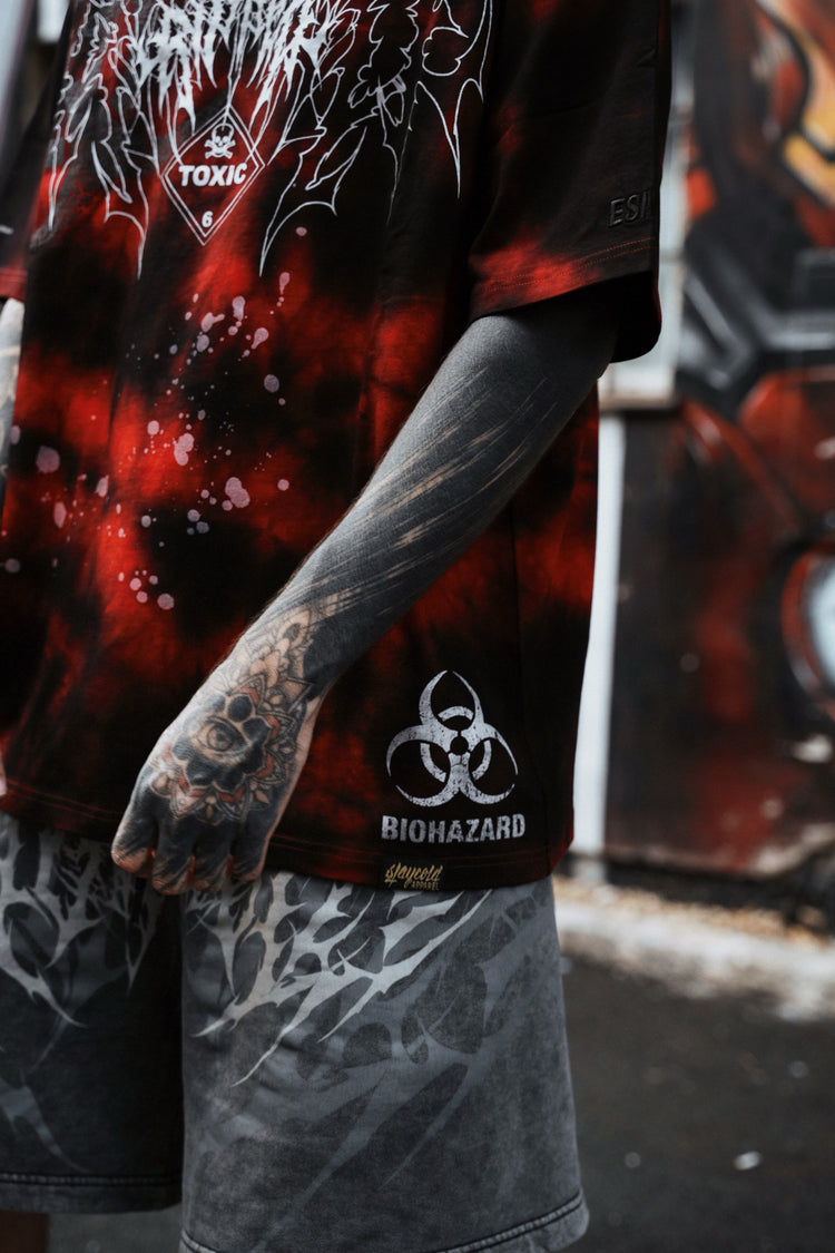 Ripped Soul - Heavy Oversized T-Shirt (Red Acid) 250GSM Image 3