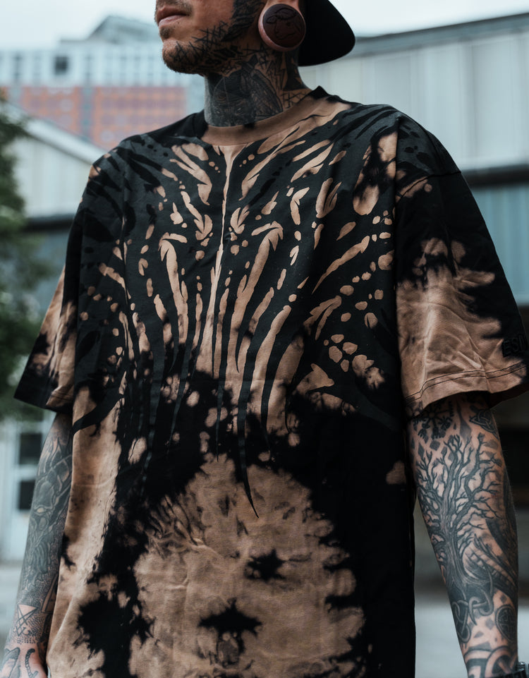 Necroblade (black) - Heavy Oversized T-Shirt Bleached 250GSM Image 4